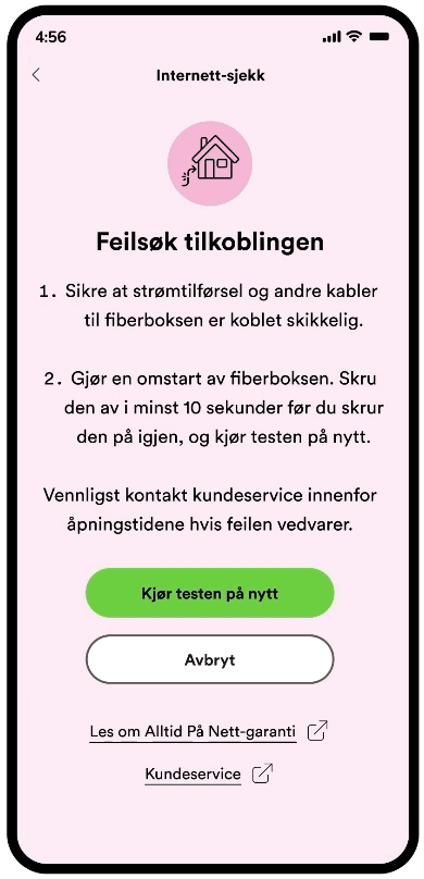 gif av linjesjekk på bredbåndet