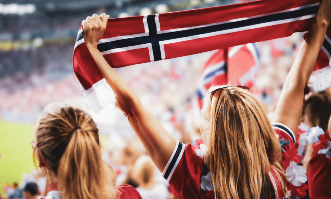 Heier på Norge på tribune