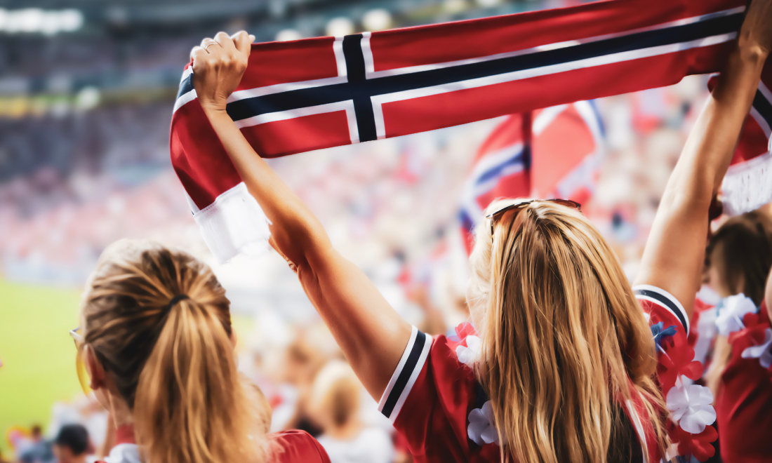 Heier på Norge på tribune