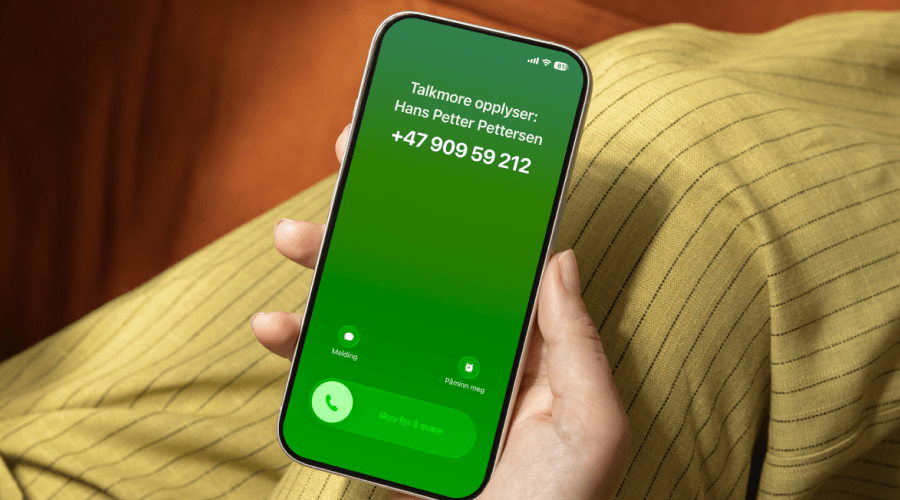 Skjerm som viser nummeroppslag
