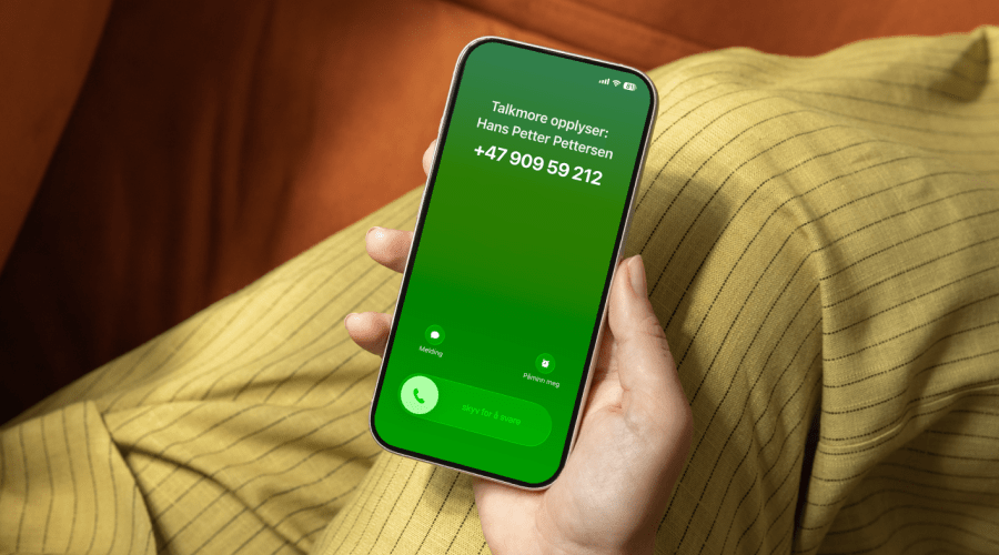 Skjerm som viser nummeroppslag
