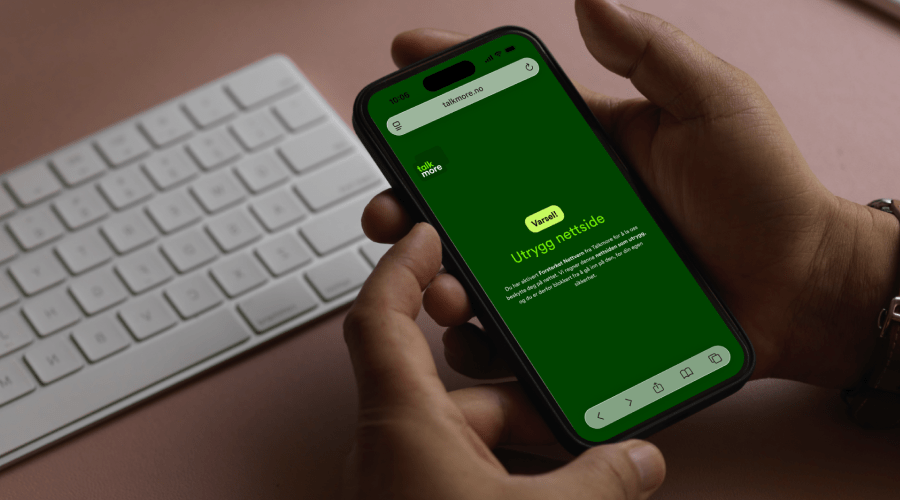 Mobil som viser forsterket nettvern
