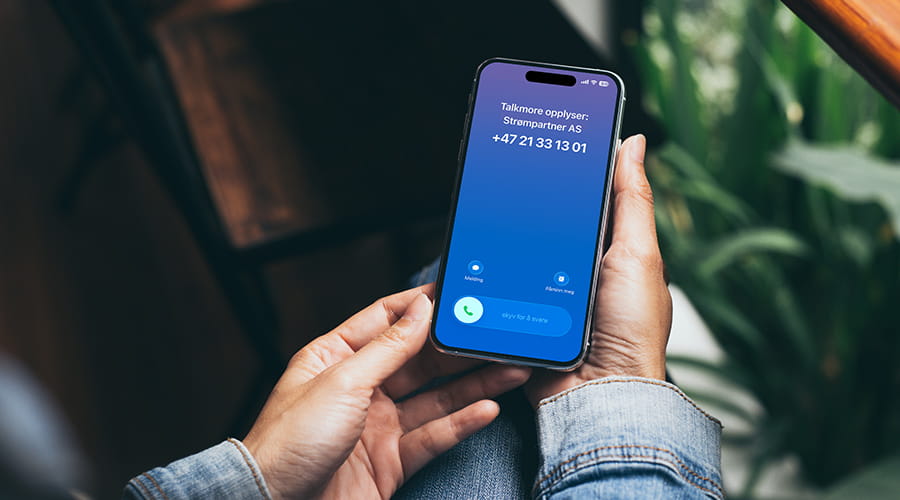 Mobilskjerm som viser nummeroppslag