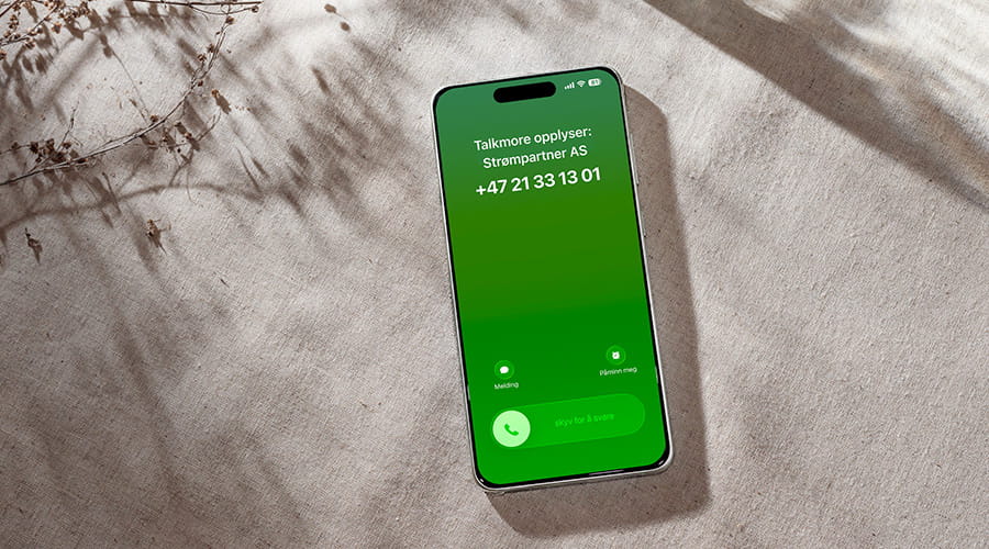 Mobilskjerm som viser nummeroppslag