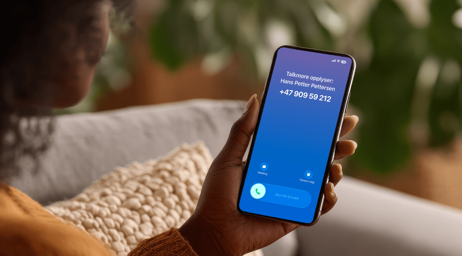 Telefon som viser nummeroppslag