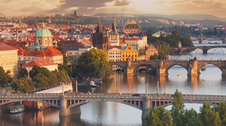 Bilde av en by i Tsjekkia