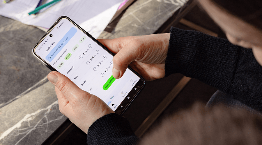 mor som fordeler data i talkmore-appen