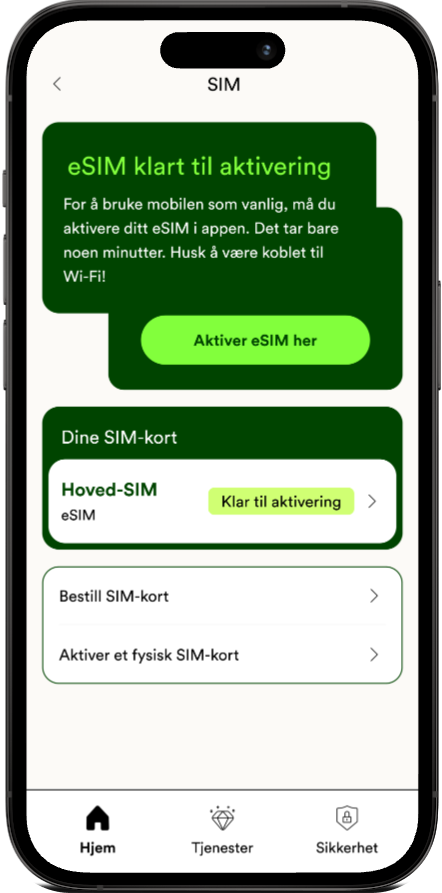 eSIM aktivering i Talkmore-appen, steg 5