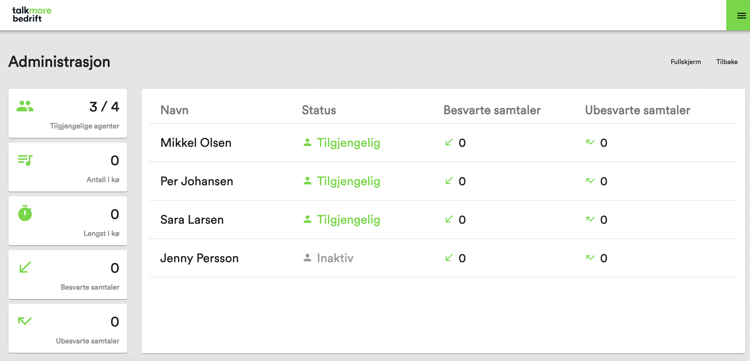 Skjermbilde av bedriftsnett på PC med konferansetjeneste