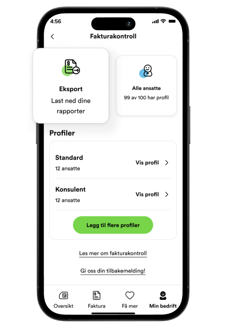 fakturakontroll eksport
